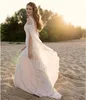 Boho beackless Wedding Dress crochet Lace Mermaid Sexy Open Back Tassel Chiffon Sleeve Bohemia Beach Bridal Gowns