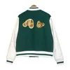 Letterman Varsity Jackets Mens Designer Baseball Uniform 22SS High Street Stand Collar Button Sportkläder för par älskare Löst kvinnlig