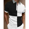 Herren Polos Gold Chain Racing Volltonfarben 3D All Over Bedrucktes Reißverschlusshemd Sommer Streetwear Casual Kurzarm Hipster HerrenbekleidungHerren