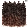 Crochet Tresses Tressage Extensions de Cheveux 24 pouces Vague D'océan Hawaii Afro Curl Ombre Bouclés Blonde Vague D'eau Tresse