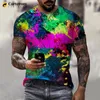 T-shirts voor heren Fashion Neon Graffiti Gedrukte 3D T-shirt Men Vrouwen zomer Casual korte mouw hiphop Harajuku streetwear topsmen's