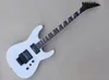 Chitarra elettrica bianca 6 corde con pickup humbucker, tastiera in palissandro floyd rose