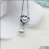 Colliers pendants Imitation de perles Sier bijoux plaqué Collier Drop Livraison 2021 Pendants MJFashion Dhlgp