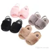 Fashion Faux Fur Baby Shoes Summer Cute Infant Baby Boys Girls Soys Soft Sole Walking Shoes Indoor for 0-18m2156