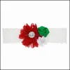 Hair Accessories Christmas Europe Fashion Baby Headband Infant Kids Lace Flowers Hairband Elastic Headwear Children Accessory Mxhome Dhq2D