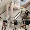 Japanese Cute JK Black Silk Fishnet Stockings Lolita Lace White Stockings Fa Black Ins Pantyhose Thin Tter G Tights 22H0818