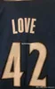 Ucuz Toptan Kevin Love Jersey dikili reklam Wolves Erkekler #42 T-Shirt Yelek Dikişli Basketbol Formaları NCAA