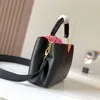 Capucines Handbag Women Crossbody Bags Taurillon Leather Metal Bottom Nail Removable Shoulder Strap Magnetic Buckle Metal Parts Hi320e