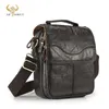 Qualité Original en cuir mâle décontracté épaule Messenger sac peau de vache mode sac à bandoulière 8 "Pad fourre-tout Mochila Satchel 144 220819