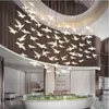 Hotel Lobby Duplex Building Staircase Pendant Lamp Shop Commercial Modern Villa Sales Department Light Engineering Chandeliers