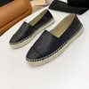 Women Loafers Classic Casual Dress Shoes cap toe spring Womens Summer flat Beach Half Slippers fashion Espadrilles Fisherman Top Quilty sexy canvas lady Shoe