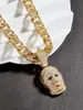 Erkek Buzlu Out Zincir Hip Hop Takı Kolye Bilezikleri Altın Gümüş Miami Küba Bağlantı Zincirleri Kolyeler Kafatası