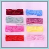 Haaraccessoires Infant Babymeisjes Veet Bowknot Hoofdband Kinderkonijn Ear Haarband Kinderen Candy Color Bandanas Hoofdband 8 Col MXHOME DHP25