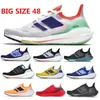 Ultraboosts 22 UB 8.0 2022 Running Shoes For Men Women BIG SIZE 48Sneakers Triple White Legacy Indigo Vivid Red Turbo Mint Rust Authentic Trainers Size 48