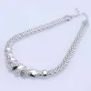Bangle Designer J￳ia cor prata cor encantadora moda de colar de noiva rom￢ntico Brincos de pulseira de bracelete Crystal Women flemume figurino