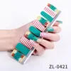 Autocollants pour ongles, 20 pointes, fleurs, imperméables, complets, feuille d'autocollants avec limes à ongles, vente en gros