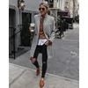 Chic Women Trench Coat Casual s Jacket Blazer Autumn Female Long Suit Jackets Stylish Ladies 220819