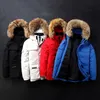 Fashion Winter Mens Down Coats Fusion Coat Coat da uomo caldo Giacca blu Giacca blu G220809