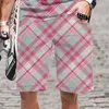 Shorts pour hommes Casual Plaid Stripe Pattern Fashion 2022 Harajuku Vêtements pour hommes Taille élastique Séchage rapide Hommes / Femmes Funny OversizedMen '