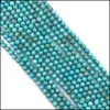 Arts And Crafts Natural Stones 6Mm 8Mm 10Mm Loose Turquoise Stone Beads String Diy Bracelet Accessories Wholesale Jewelry Sports2010 Dhysd