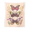 Vintage Butterfly Wall Hanging Rugs Illustration Estetic Tapestry Graphic Carpet Colorful Decor Art J220804