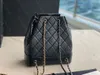 Top Tier 10A Mirror Quality Luxuries Designers Small Hobo Backpack Bag Womens Real Leather Handbag Wrinkled Cowhide Quilted Black 286w