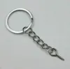 50st 25 mm skruvögonpin Key Chain Ring Nyckelring 3Color Rings hummer Clasps Delade ringar med smycken som gör 220819