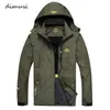 DiMusi Men s Jackets Spring Autumn Casual Men Outwear Raincoat Waterproof Hooded Coats Man Bortable Bomber 4XL YA813 220819