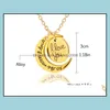 Pendentif Colliers Chaîne En Or Collier Coeur Bijoux Coréens Je T'aime À La Lune Et Au Dos Sier Femmes Hommes Ras Du Cou Drop Deli Carshop2006 Dhzti