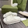 2022SS Women 50mm Designer Miami Slippers Embossed Douber G Platform Rubber Slides Sandals Block Heel Punk Pool Sandal 1.5 in Slide Macaron