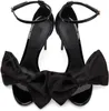 Designer Heel Keira Patent Leather Sandals Oversized Satin Bow Sandals Women Fashion Dress Shoe Ladies Hoge Heels Black Gladiator