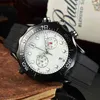 Huiya06 2022 Nieuwe herenhorloges Volledig Dial Quartz kijken hoogwaardige top luxe merk Chronograph Rubber Belt Mens Fashion Europe en America Mens