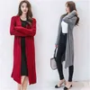 Women's Sweaters Summer Autumn Women Modal Long Vest Female Sweater Vests Long Sleeves Womens Casual Jacket Ladies Scarf Outerwear J220915