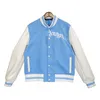 Letterman Varsity Jackets Mens Designer Baseball Uniform 22SS High Street Stand Collar Button Sportkläder för par älskare Löst kvinnlig