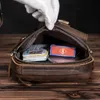 Naturalna skóra męska zabytkowa design na ramię Messenger Bag Mash Crossbody Bag 8 "Tablet Tote Mochila Satchel 2070 220819