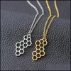 Colares pendentes charme de colarinho simples colarinho colar de abelha colar de colar de abelhas hexagon garanse entrega 2021 jóias pingentes de jóias mjfashion dhbju