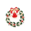 Pins Diamond Brooches Christmas Snowman Tree Garland Jewelry New Year Brooch