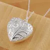 925 Sterling Silver Stéréoscopique Coeur AAA Zircon Pendentif Collier Pour Les Femmes De Mode De Mariage Charme Bijoux