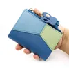 HBP Short Women's Zipper Fastener Wallet Vertical Splicing Color Contrast Tassel Versatile Change Bag 220817