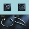 Łańcuch Link 925 Sterling Sier Fine Jewelry dla kobiet i mężczyzn 4 mm urok Flash Twisted Rope Bransoletka Pseiras de Prata Drop Carshop2006 Dhbfz