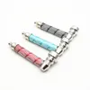 85MM Metal Smoking PIPE Mini Tobacco Cigarettes Pipes Men Colorful Light Portable hand glowing glass pipe WLL1627