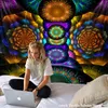 Indian Wall Hanging Tissu Boheme Mandala Tapestry 3D Jade Home Decor Living Room Background Carpet Cloth Hippie Blanket J220804