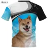 Herren T-Shirts Rottweiler Männer 3D-Tiere Tops Haustier Hund Kurzarm Casual Herren Kleidung Kreativität Design T-Shirts Übergroße Männer's