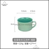 Tazze Tè Carino Caffè Espresso Tazza Design in ceramica Riutilizzabile Acqua Giallo Giardino domestico Kubek Ceramiczny Articoli da cucina Dl50 Carshop2006 Dhd4S