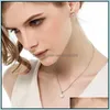 Pendant Necklaces Necklace Sier Plated Jewelry Fashion Dazzling Invisible Zircon Simple Chic Cubic Zirconia Drop Delivery Carshop2006 Dh3Bg