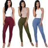 Women Jeans Fashion Solid Leggings Sexy Fitness High Waist Trousers Female White Black Blue Skinny Fashion Clothing 220819