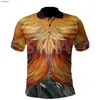 Herrpolos Puerto Rico Rooster Germany Butterfly 3D Full tryckt män Kvinnor Tunn skjorta krage Kort ärm Street Wear Casual Teemen's Men's