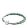 Bracelets à breloques en cuir double vert authentique argent 925 pour bijoux de style européen breloques perles cadeau fait à la main Andy Jewel 590705CLG-D9512192