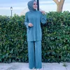 Eid Ethnic Clothing Two Piece Muslim Sets Abaya Turkey Tops Pants Caftan Kaftan Islamic 2 Set Women Musulman Ensembles CXPQ FHVM