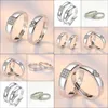 Para pierścionków moda miłosna pierścień Sier-spłaty kreatywnego kwadratu w kształcie miłości w kształcie miłosnej regulacji imprezy prezent biżuterii Dostawa BDEJEWELRY DHQ3S